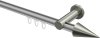 10213711-103339 Innenlauf Gardinenstange Aluminium / Metall 20 mm Ø PLATON - Savio Silbergrau / Edelstahl-Optik