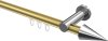 10213711-103812 Innenlauf Gardinenstange Aluminium / Metall 20 mm Ø PLATON - Savio Messing-Optik / Chrom
