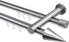 10213712-1012 Innenlauf Gardinenstange Aluminium / Metall 20 mm Ø 2-läufig PLATON - Savio Chrom