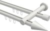 10213712-1032 Innenlauf Gardinenstange Aluminium / Metall 20 mm Ø 2-läufig PLATON - Savio Weiß