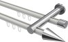 10213712-103212 Innenlauf Gardinenstange Aluminium / Metall 20 mm Ø 2-läufig PLATON - Savio Weiß / Chrom