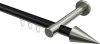 10213725-102939 Innenlauf Gardinenstange Aluminium / Metall 20 mm Ø PRESTIGE - Savio Schwarz / Edelstahl-Optik