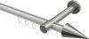 10213725-103239 Innenlauf Gardinenstange Aluminium / Metall 20 mm Ø PRESTIGE - Savio Weiß / Edelstahl-Optik