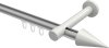 10213725-103332 Innenlauf Gardinenstange Aluminium / Metall 20 mm Ø PRESTIGE - Savio Silbergrau / Weiß
