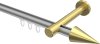 10213725-103338 Innenlauf Gardinenstange Aluminium / Metall 20 mm Ø PRESTIGE - Savio Silbergrau / Messing-Optik