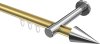 10213725-103812 Innenlauf Gardinenstange Aluminium / Metall 20 mm Ø PRESTIGE - Savio Messing-Optik / Chrom