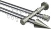 10213726-101239 Innenlauf Gardinenstange Aluminium / Metall 20 mm Ø 2-läufig PRESTIGE - Savio Chrom / Edelstahl-Optik