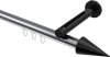 10213745-101229 Innenlauf Gardinenstange Aluminium / Metall 20 mm Ø SITENO - Savio Chrom / Schwarz