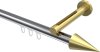 10213745-101238 Innenlauf Gardinenstange Aluminium / Metall 20 mm Ø SITENO - Savio Chrom / Messing-Optik