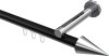 10213745-102912 Innenlauf Gardinenstange Aluminium / Metall 20 mm Ø SITENO - Savio Schwarz / Chrom