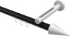 10213745-102932 Innenlauf Gardinenstange Aluminium / Metall 20 mm Ø SITENO - Savio Schwarz / Weiß
