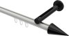 10213745-103229 Innenlauf Gardinenstange Aluminium / Metall 20 mm Ø SITENO - Savio Weiß / Schwarz