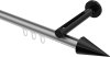 10213745-103329 Innenlauf Gardinenstange Aluminium / Metall 20 mm Ø SITENO - Savio Silbergrau / Schwarz