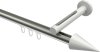 10213745-103932 Innenlauf Gardinenstange Aluminium / Metall 20 mm Ø SITENO - Savio Edelstahl-Optik / Weiß