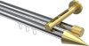 10213746-101238 Innenlauf Gardinenstange Aluminium / Metall 20 mm Ø 2-läufig SITENO - Savio Chrom / Messing-Optik