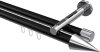 10213746-102912 Innenlauf Gardinenstange Aluminium / Metall 20 mm Ø 2-läufig SITENO - Savio Schwarz / Chrom