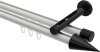 10213746-103229 Innenlauf Gardinenstange Aluminium / Metall 20 mm Ø 2-läufig SITENO - Savio Weiß / Schwarz