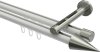 10213746-103239 Innenlauf Gardinenstange Aluminium / Metall 20 mm Ø 2-läufig SITENO - Savio Weiß / Edelstahl-Optik