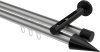 10213746-103329 Innenlauf Gardinenstange Aluminium / Metall 20 mm Ø 2-läufig SITENO - Savio Silbergrau / Schwarz