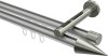10213746-103339 Innenlauf Gardinenstange Aluminium / Metall 20 mm Ø 2-läufig SITENO - Savio Silbergrau / Edelstahl-Optik