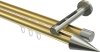 10213746-103839 Innenlauf Gardinenstange Messing-Optik / Edelstahl-Optik 20 mm Ø 2-läufig SITENO - Savio