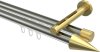 10213746-103938 Innenlauf Gardinenstange Edelstahl-Optik / Messing-Optik 20 mm Ø 2-läufig SITENO - Savio