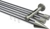 10213747-101239 Innenlauf Gardinenstange Aluminium / Metall 20 mm Ø 3-läufig SITENO - Savio Chrom / Edelstahl-Optik