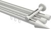 10213747-1032 Innenlauf Gardinenstange Aluminium / Metall 20 mm Ø 3-läufig SITENO - Savio Weiß