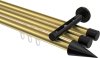 10213747-103829 Innenlauf Gardinenstange Aluminium / Metall 20 mm Ø 3-läufig SITENO - Savio Messing-Optik / Schwarz