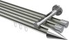 10213747-103912 Innenlauf Gardinenstange Aluminium / Metall 20 mm Ø 3-läufig SITENO - Savio Edelstahl-Optik / Chrom
