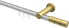 10213811-103238 Innenlauf Gardinenstange Aluminium / Metall 20 mm Ø PLATON - Elanto Weiß / Messing-Optik