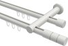 10213812-1032 Innenlauf Gardinenstange Aluminium / Metall 20 mm Ø 2-läufig PLATON - Elanto Weiß