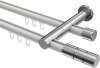 10213812-103212 Innenlauf Gardinenstange Aluminium / Metall 20 mm Ø 2-läufig PLATON - Elanto Weiß / Chrom