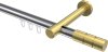 10213825-101238 Innenlauf Gardinenstange Aluminium / Metall 20 mm Ø PRESTIGE - Elanto Chrom / Messing-Optik