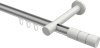 10213825-103332 Innenlauf Gardinenstange Aluminium / Metall 20 mm Ø PRESTIGE - Elanto Silbergrau / Weiß
