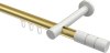 10213825-103832 Innenlauf Gardinenstange Aluminium / Metall 20 mm Ø PRESTIGE - Elanto Messing-Optik / Weiß