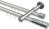 10213826-103212 Innenlauf Gardinenstange Aluminium / Metall 20 mm Ø 2-läufig PRESTIGE - Elanto Weiß / Chrom