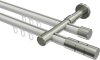 10213826-103239 Innenlauf Gardinenstange Aluminium / Metall 20 mm Ø 2-läufig PRESTIGE - Elanto Weiß / Edelstahl-Optik