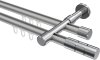10213826-103312 Innenlauf Gardinenstange Aluminium / Metall 20 mm Ø 2-läufig PRESTIGE - Elanto Silbergrau / Chrom