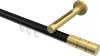 10213845-102938 Innenlauf Gardinenstange Aluminium / Metall 20 mm Ø SITENO - Elanto Schwarz / Messing-Optik