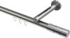 10213845-103912 Innenlauf Gardinenstange Aluminium / Metall 20 mm Ø SITENO - Elanto Edelstahl-Optik / Chrom