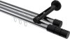10213846-101229 Innenlauf Gardinenstange Aluminium / Metall 20 mm Ø 2-läufig SITENO - Elanto Chrom / Schwarz