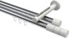 10213846-101232 Innenlauf Gardinenstange Aluminium / Metall 20 mm Ø 2-läufig SITENO - Elanto Chrom / Weiß