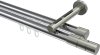 10213846-101239 Innenlauf Gardinenstange Aluminium / Metall 20 mm Ø 2-läufig SITENO - Elanto Chrom / Edelstahl-Optik