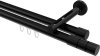 10213846-1029 Innenlauf Gardinenstange Aluminium / Metall 20 mm Ø 2-läufig SITENO - Elanto Schwarz