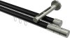 10213846-102939 Innenlauf Gardinenstange Aluminium / Metall 20 mm Ø 2-läufig SITENO - Elanto Schwarz / Edelstahl-Optik