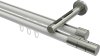 10213846-103239 Innenlauf Gardinenstange Aluminium / Metall 20 mm Ø 2-läufig SITENO - Elanto Weiß / Edelstahl-Optik