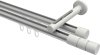 10213846-103332 Innenlauf Gardinenstange Aluminium / Metall 20 mm Ø 2-läufig SITENO - Elanto Silbergrau / Weiß