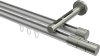 10213846-103339 Innenlauf Gardinenstange Aluminium / Metall 20 mm Ø 2-läufig SITENO - Elanto Silbergrau / Edelstahl-Optik