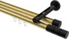 10213846-103829 Innenlauf Gardinenstange Aluminium / Metall 20 mm Ø 2-läufig SITENO - Elanto Messing-Optik / Schwarz